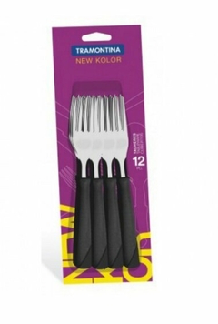 TENEDOR NEW KOLOR PACK 12 UNID TRAMONTINA - ART 23162 (A2367-2)