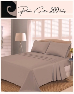 JGO.SABANA QUEEN 200 Hilos PIERRE CARDIN LINEA ALGODON 50/50 para colchon 160x200+35 cm (A9007-4VISON)