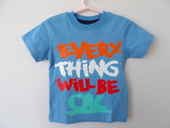 REMERA DE CHICOS 100% ALGODON PEINADO ESTAMAPADA TALLE 4 Every will be (I6012-T8-CELEST)