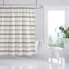 CORT.BAÑO TELA TEFLONADA ESTAMPADA 180X180CM (A2386FINEBEIGE)