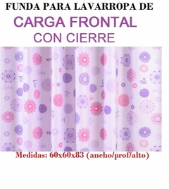 FUNDA PARA LAVARROPAS CON CIERRE -CARGA FRONTAL MEDIDA 60X60 CM Y 83 CM ALTO (ART451) (A1976-2) - TEXTIL REGIONAL BLANQUERIA MAYORISTA, BAZAR y DECORACIÓN 