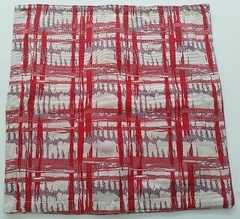 FUNDA ALMOHADON 40X40 TELA JAQUARD PESADO LINEA RIGOLETTO (HGR) (A2879ROJO)