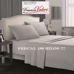 JGO.SABANA 1 1/2 FRANCA VALIERI PERCAL 180 HILOS 70%ALGOD/30%POL(para colchon hasta 90x190+28cm) (A4026-1GRIS)