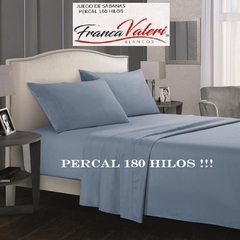 JGO.SABANA 1 1/2 FRANCA VALIERI PERCAL 180 HILOS 70%ALGOD/30%POL(para colchon hasta 90x190+28cm) (A4026-1AERO)