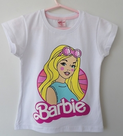 REMERA DE CHICOS 100% ALGODON PEINADO ESTAMAPADA BARBIE DIBUJO (I6007-T12-BLANC)