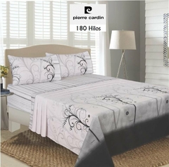 JGO.SABANA QUEEN PIERRE CARDIN 180 HILOS LINEA ALGODON 50/50 para colchon 160x200+35cm (A9003-4STRIPE)