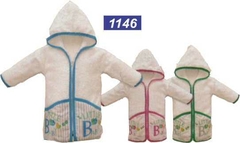 Bata con capucha bolsillo y cierre Little Baby Art 7034 TALLE 5 (A2298-5)