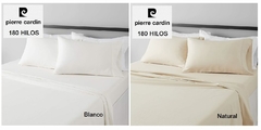 JGO.SABANA 1 1/2 PIERRE CARDIN 180 HILOS LINEA ALGODON 50/50 para colchon 90x190+28cm (A9004-1BLANCO)