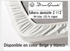 SABANA AJUSTABLE 2 1/2 DINA GERADE 144 HILOS 100% ALGODON (colchon 140x190+27) (A4014-3)