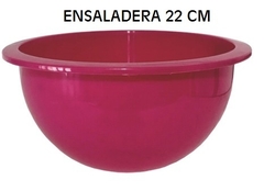 ENSALADERA PLASTICO RESISTENTE COLOR 22CM - 2.2LT ART 8743 (A4096-22FUCSIA)