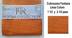 Cubrecama 2 1/2 plazas Linea Fantasia Colors Algodon 70 % medida 220x240 cm (A2063-3NARANJA)