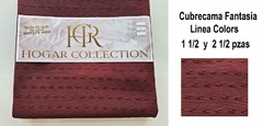 Cubrecama 2 1/2 plazas Linea Fantasia Colors Algodon 70 % medida 220x240 cm (A2063-3BORDO) - comprar online