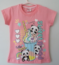 REMERA DE CHICOS 100% ALGODON PEINADO ESTAMAPADA TALLE 12 SWEET (I6013-T12-SALMO)