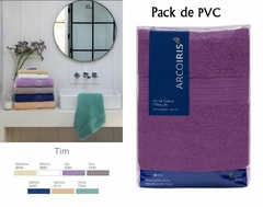 Jgo.Toalla Arco Iris TIM 500grs (50x85 cm y 80x150cm) en bolsa de PVC (A2970-3)