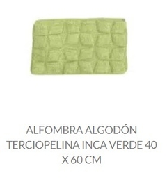 ALFOMBRA ALGODON TERCIOPELINA EXTRA GRUESA 40x60cm (verde agua) (A2933VERAGU)