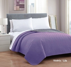 Cubrecama 2 1/2 bitono Matelasse reversible Lorey Color:Violeta/lila (A2503-3SVIOLIL)