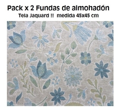 PACK X 2 FUNDA ALMOHADON EN TELA JAQUARD MEDIDA 45X45 CM (A2879-24)