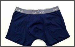 BOXER CON ELASTICO PELMAZADO (especial para usos con ropas de vestir) ALGODON 65%/LYCRA/ELASTANO (I9000-L-MARINO)