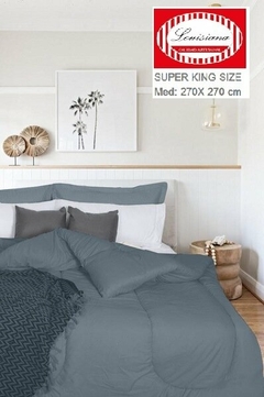 ACOLCHADO KING SIZE LOUSIANA LINEA PESADA 600 HILOS 280X280CM MICROFIBRA 120 GRS PEINADO SUPER SOFT (A18550-KSAERO)