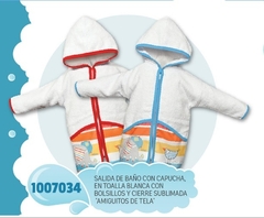 Bata con capucha bolsillo y cierre Little Baby Art 7034 TALLE 2 (A2298-2)