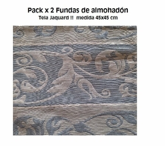 PACK X 2 FUNDA ALMOHADON EN TELA JAQUARD MEDIDA 45X45 CM (A2879-27)