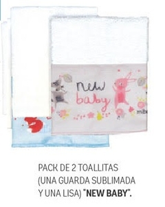 TOALLITAS PACK X 2 UNID SUBLIMADA LINEA NEW BABY ART 1003242 (A4093)