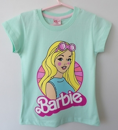 REMERA DE CHICOS 100% ALGODON PEINADO ESTAMAPADA BARBIE DIBUJO (I6007-T8-VERAGU)