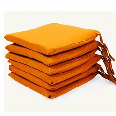 PACK X 6 UNID ALMOHADON PARA SILLA EN TROPICAL COLOR LISO Y RELLENO GOMA ESPUMA MEDIDA 40X40 (A1630NARANJA)