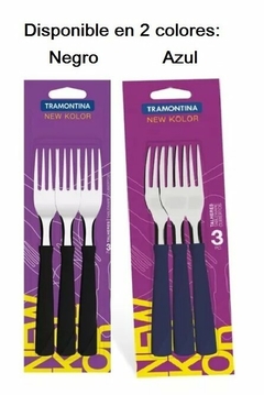 TENEDOR TRAMONTINA LINEA NEW KOLOR- PACK 3 PZAS - ART 23162 (A2703-2)