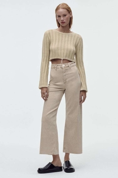 JEAN WIDE ZARA BEIGE en internet