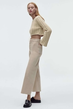 JEAN WIDE ZARA BEIGE - tienda online