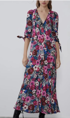 VESTIDO FLORES ZARA - comprar online