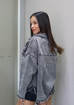 Campera Jean Oversize Gris - Shaina Trendy Store