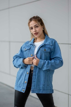 Campera Jean Oversize Celeste