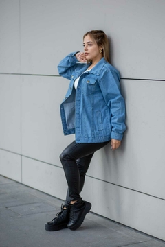 Campera Jean Oversize Celeste en internet