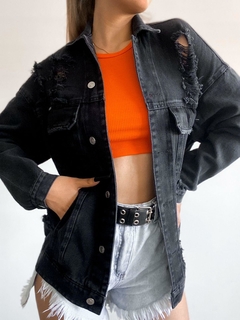 Campera Jean Oversize con Roturas en internet