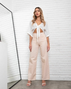 Jean Wide Leg Beige