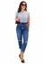 Cropped em Tricot Modal Mania de Sophia Sandy Azul - loja online