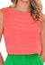 Blusa Regata Mania de Sophia Lissa Textura Coral