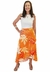 Saia Envelope Mania de Sophia Alice Laranja Floral - loja online