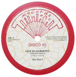 12" Ras Mat I/Indi - Live In Harmony/Sax In Harmony [NM]