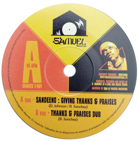 7" Sandeeno - Give Thanks & Praises/Thanks & Praises Dub [NM]