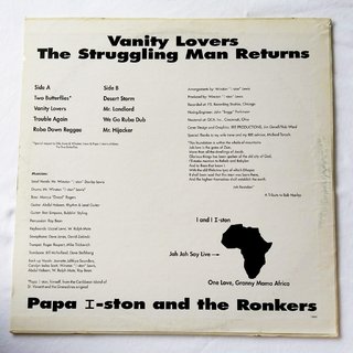 LP Papa I-Ston & the Ronkers - Vanity Lovers, The Struggling Man Returns (Original Press) [VG+]