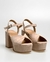 Paula alto con plataforma Gamuza Nude - comprar online