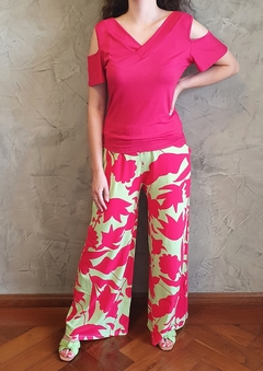 Pantalona Kika Floral Pink/Lima - comprar online