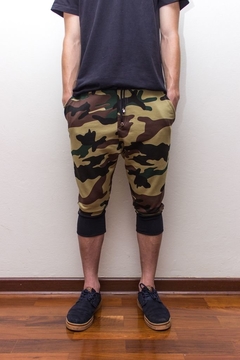 Bermuda Jogger Camuflada Marrom - loja online