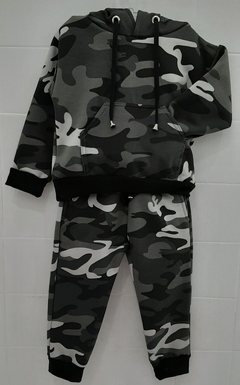 Conjunto Moletom Infantil Camuflado Preto - comprar online