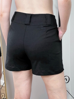 Shorts Alfaiataria Linho Preto - Dryas