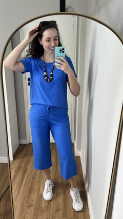 Conjunto Canelado Azul