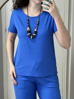 Blusa Canelado Azul - comprar online